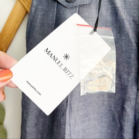 Manuel Ritz Baggy Fit Chambray Pants - Picture 5 of 14